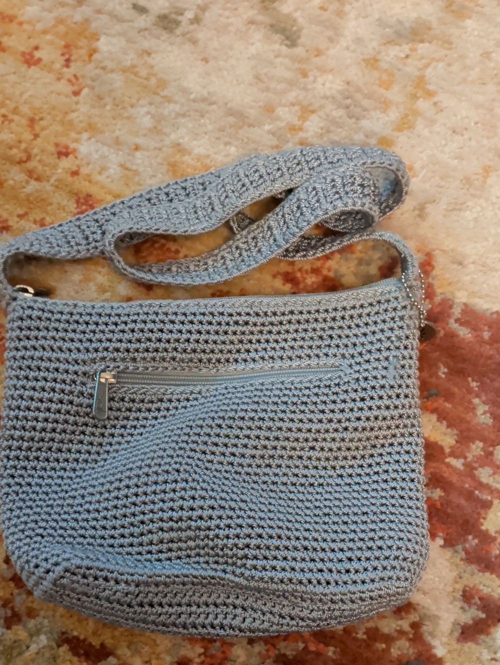 The Sak Grey Crochet Crossbody Bag